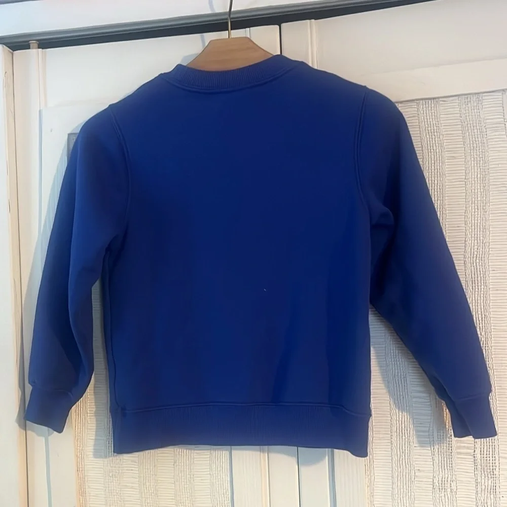Hanna Andersson blue wolf sweatshirt top 120 6-7